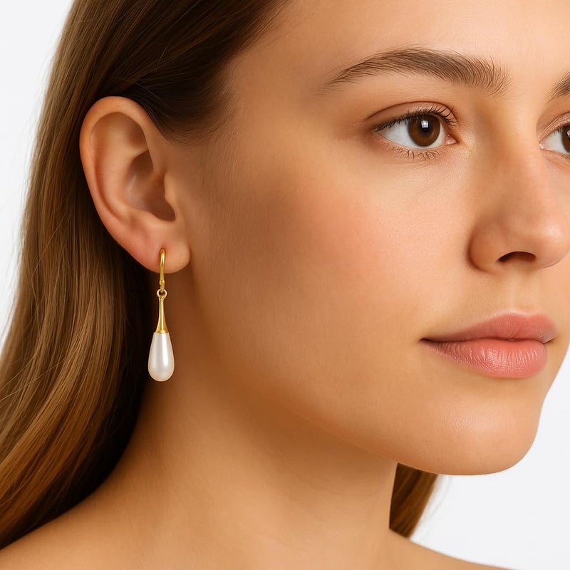 ZENCHEER Pearl Clip on Earrings for Women - 14K Gold Silver Plated Cubic Zirconia Non Pierced Ear Clips Jewelry Gifts for Wedding Bridal Party Gifts - Image 5